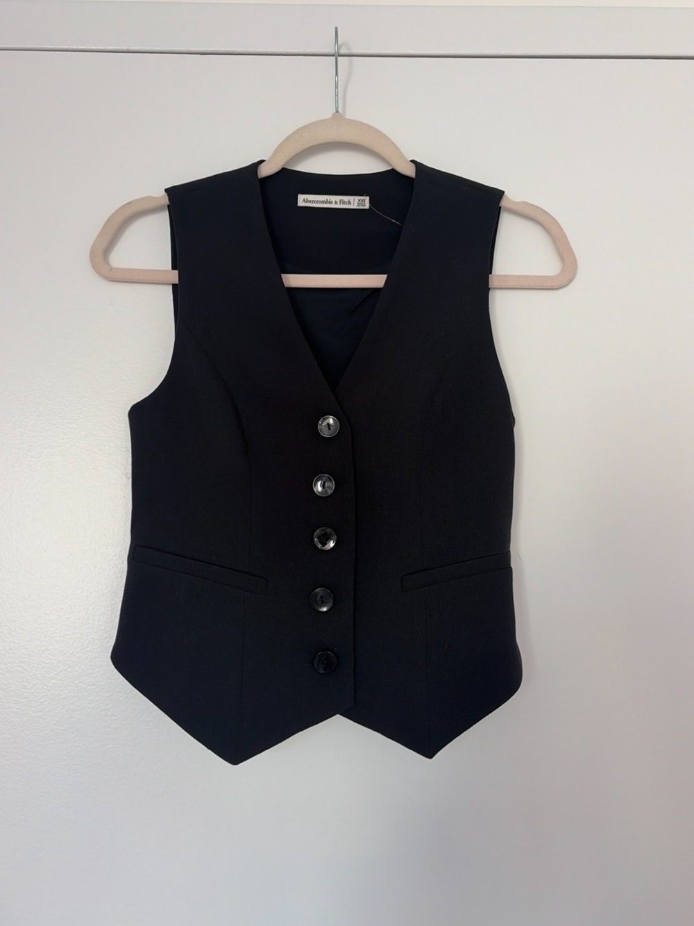 NWT Abercrombie & Fitch Black Tailored Vest